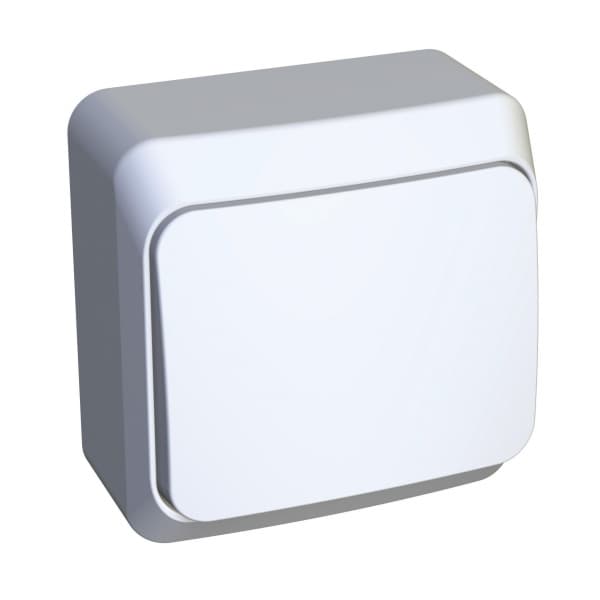 Выключатель Schneider Electric ЭТЮД кнопочный с самовозвратом О/У 10АX БЕЛЫЙ