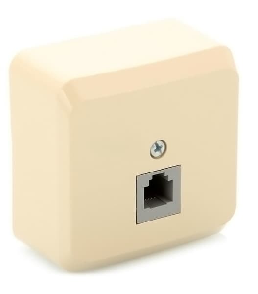 Розетка Schneider Electric ЭТЮД телефонная О/У КРЕМОВЫЙ