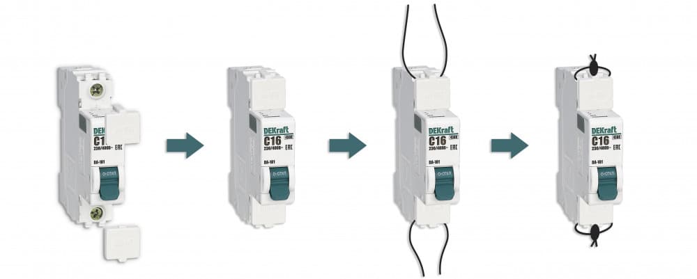 Пломбируемая клеммная заглушка для серии ВА-101 4,5кА