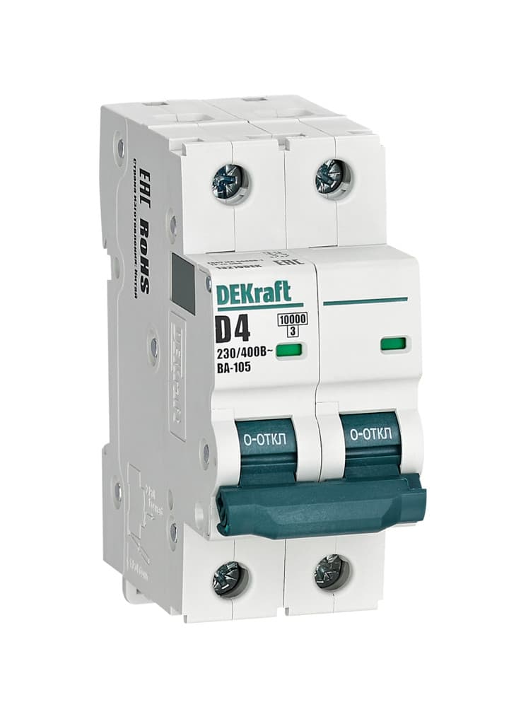 Автоматический выключатель ВА-105 2P 4А D 10кА