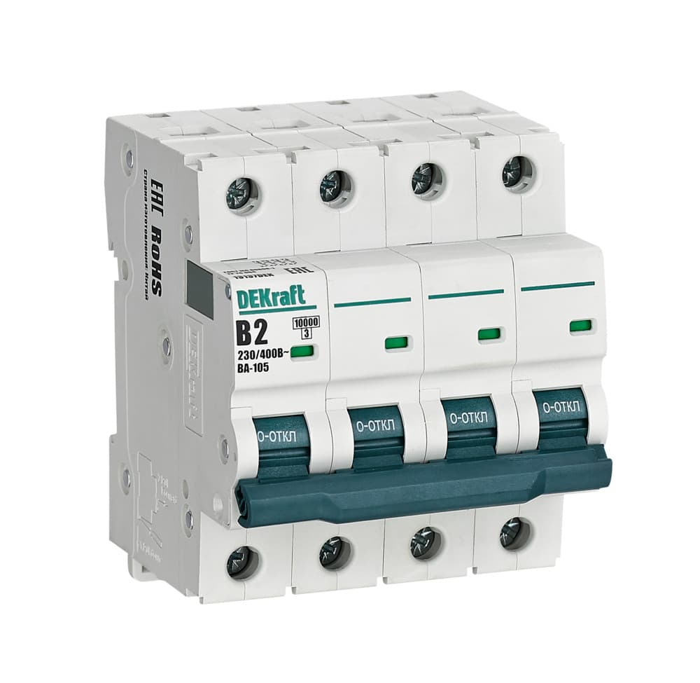 Автоматический выключатель ВА-105 4P 2А B 10кА