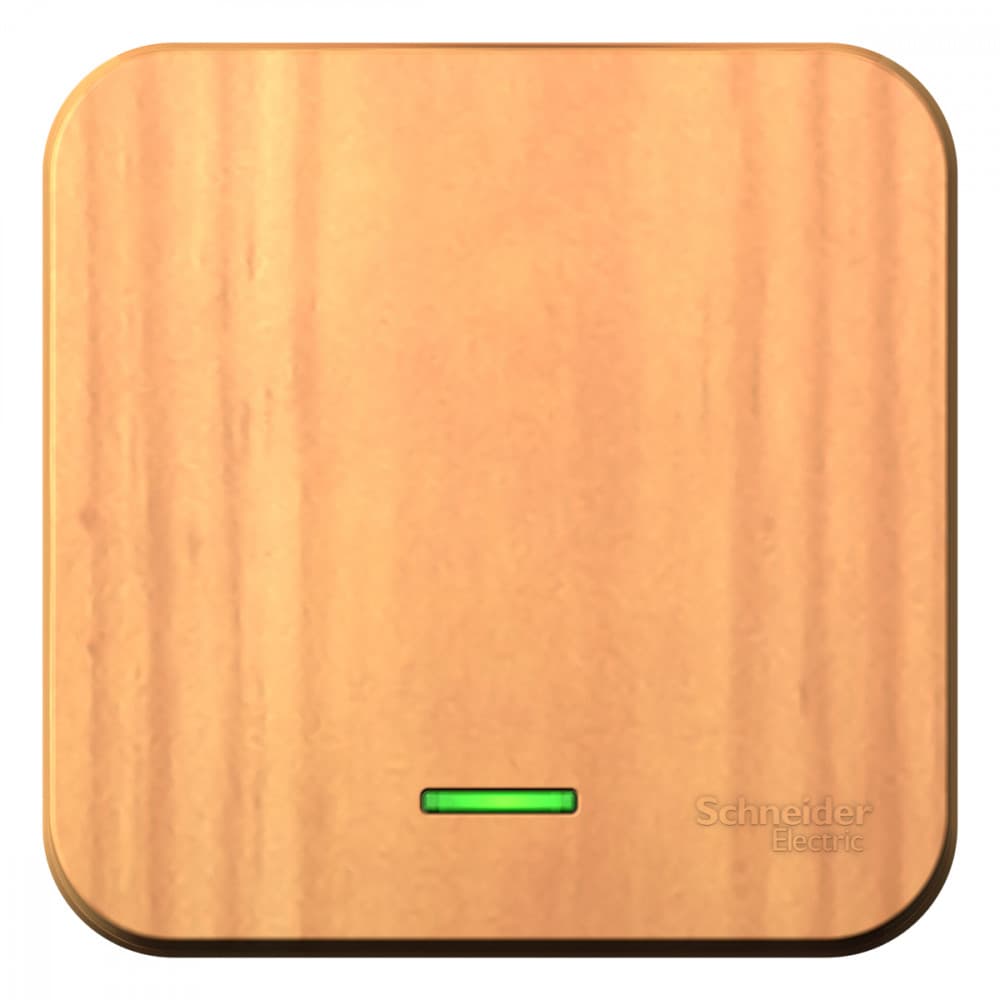 Выключатель Schneider Electric BLANCA 1-клав. с подсветкой О/У 10А/250B ЯСЕНЬ