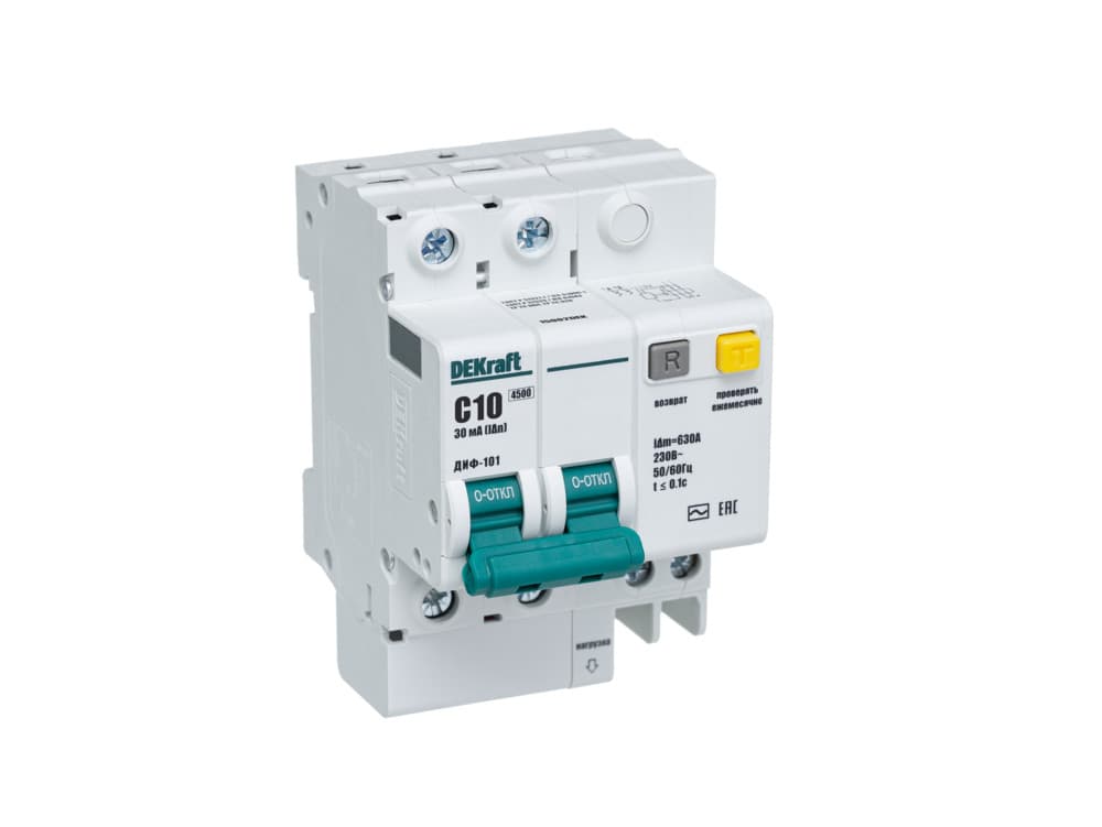 АВДТ 2Р 10А 30мА тип AC х-ка С ДИФ-101 4,5кА