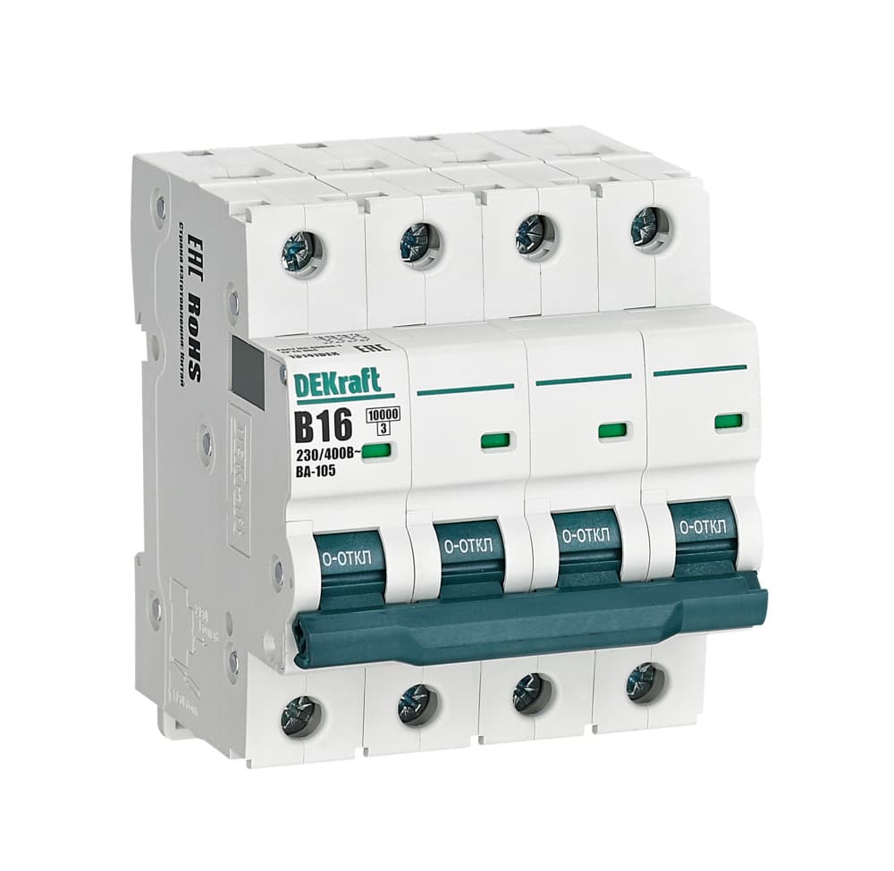 Автоматический выключатель ВА-105 4P 16А B 10кА