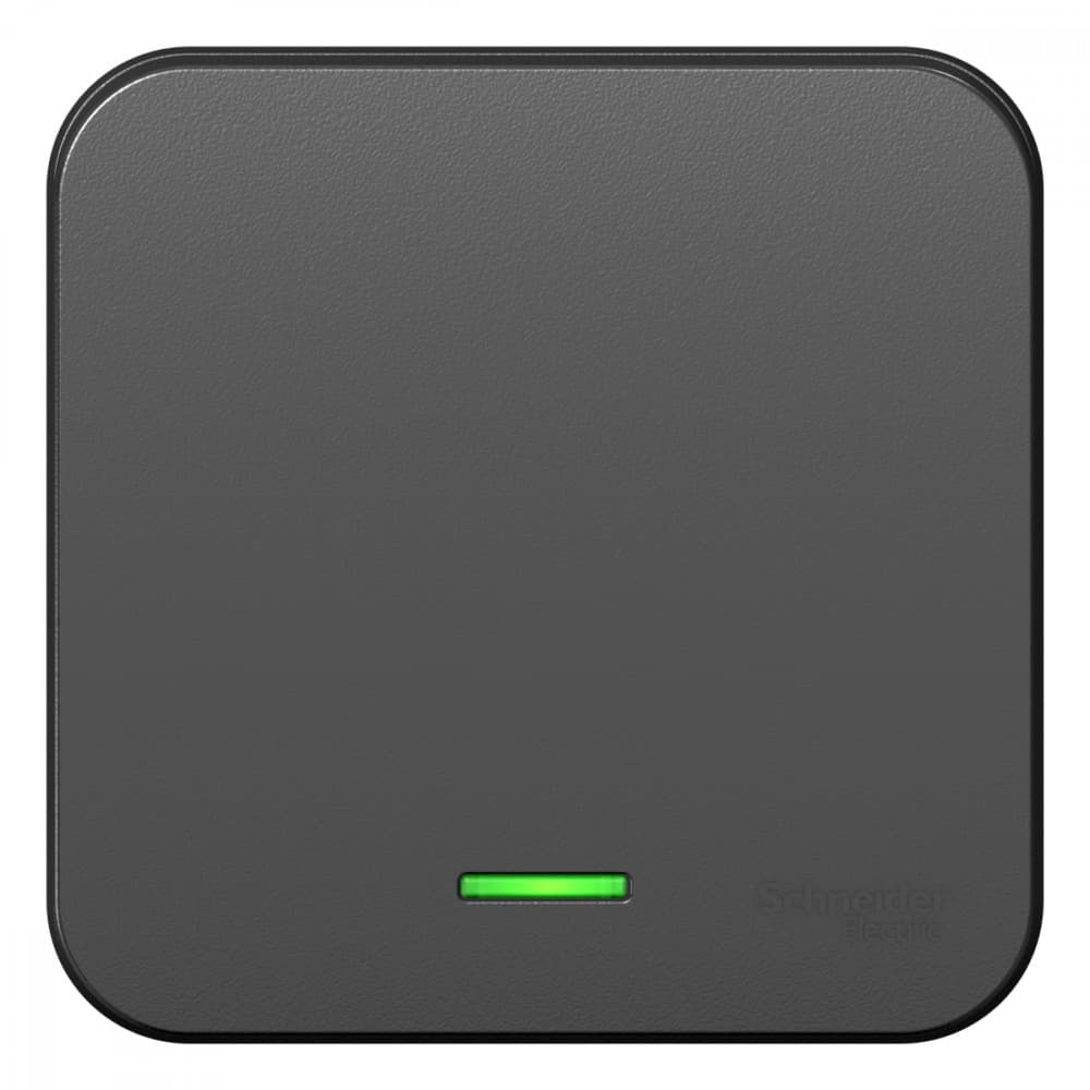 Выключатель Schneider Electric BLANCA 1-клав. с подсветкой О/У 10А/250B АНТРАЦИТ