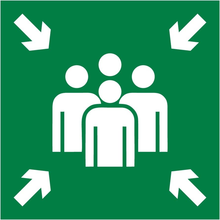 Пиктограмма 150х150 "Место сбора"