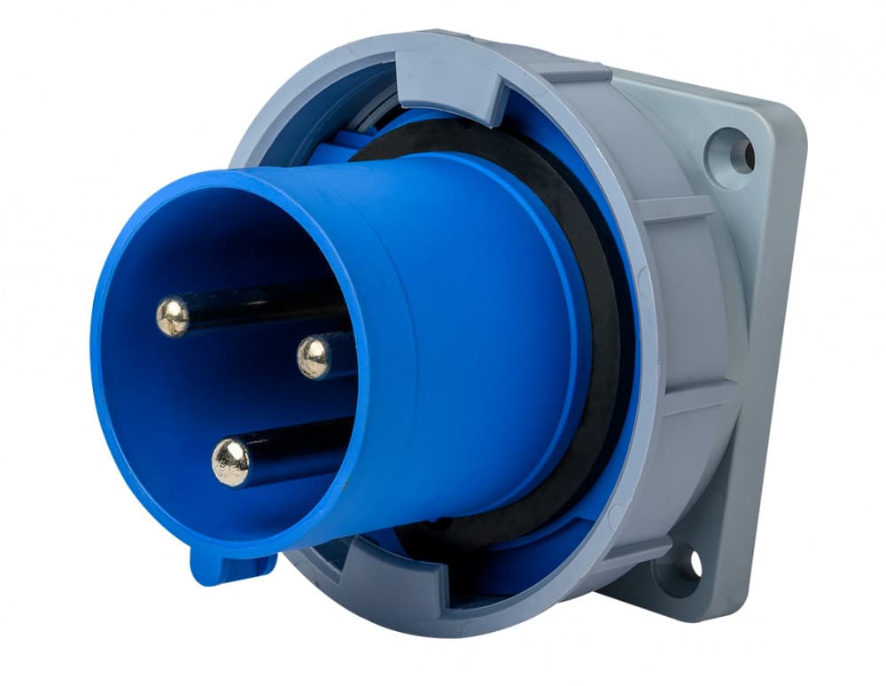 Вилка для скрытой проводки 2Р+РЕ 63А 220В IP67 ВЩ-103