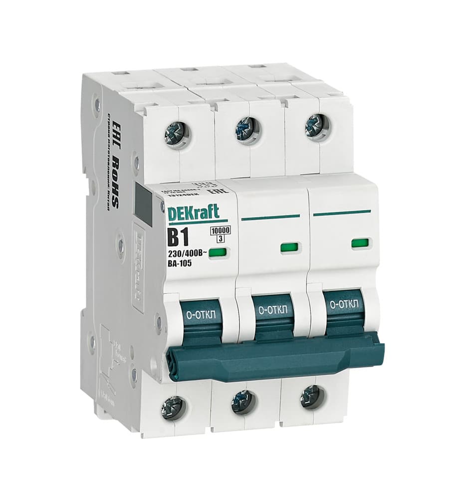 Автоматический выключатель ВА-105 3P 1А B 10кА
