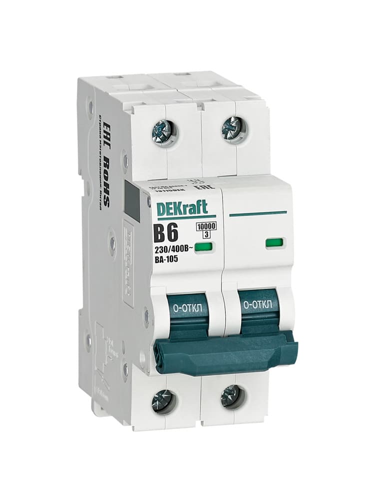 Автоматический выключатель ВА-105 2P 6А B 10кА