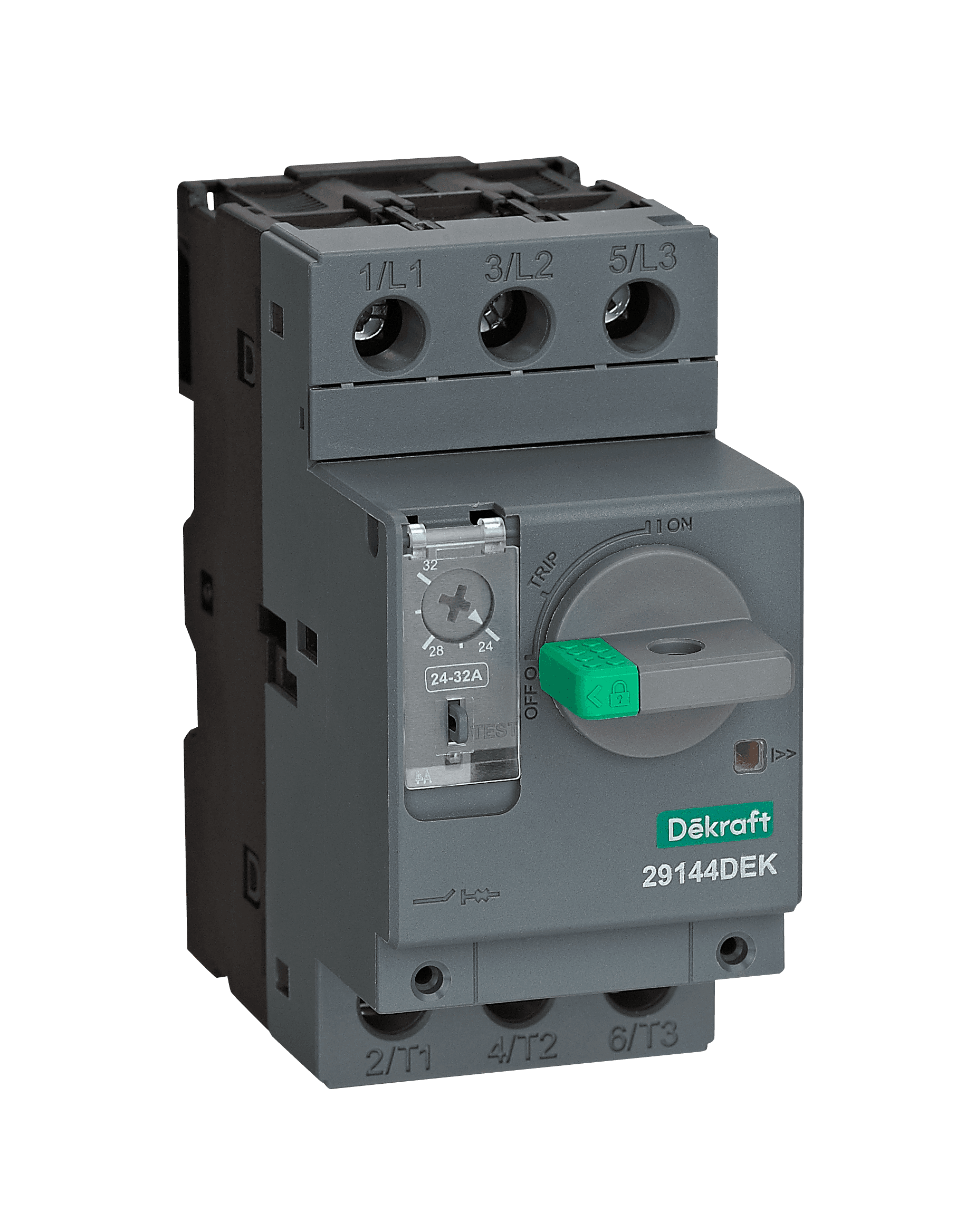 Авт. выкл. защ. двиг., с поворот. рукояткой, c термомагнитным расцепит. 3P 0,1-0,16A 100кА ВА-451