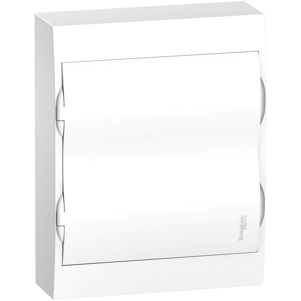 Щиток Schneider Electric, навесной, с белой дверью, однорядный, 2 ряда/24 модуля