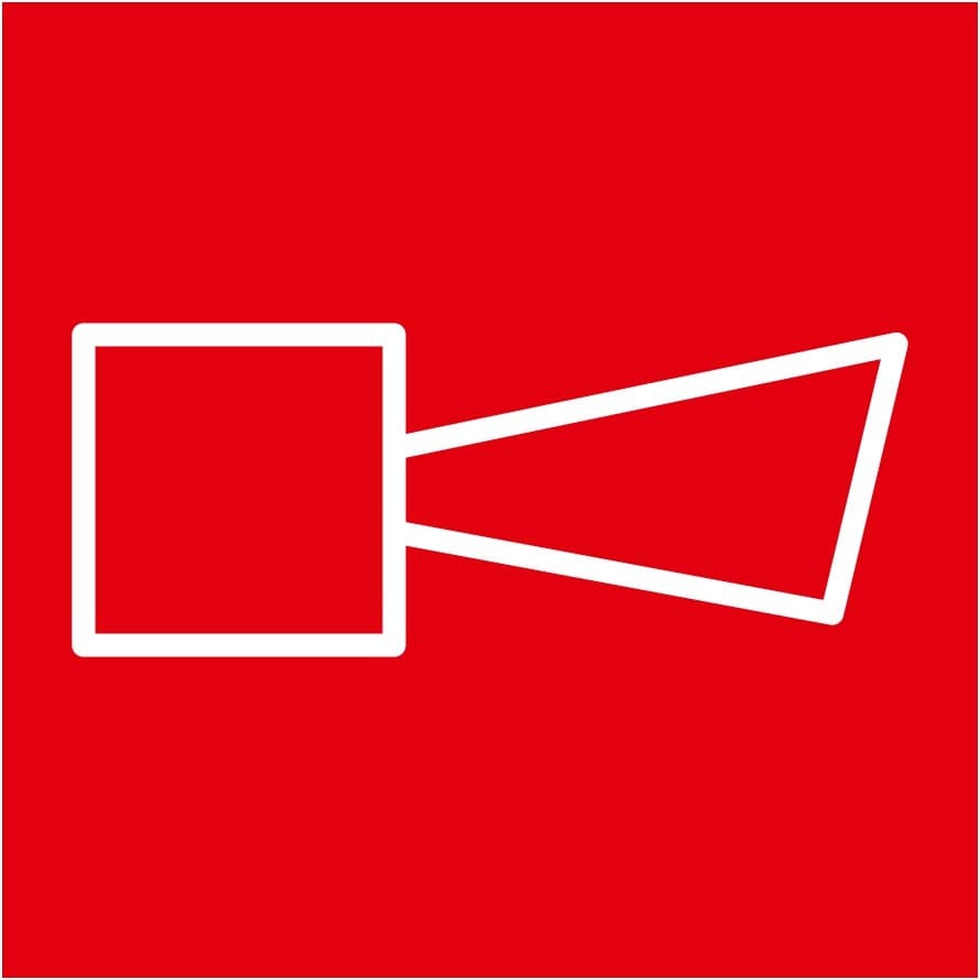 Пиктограмма 150х150 "Звуковой оповещатель пожарной тревоги"