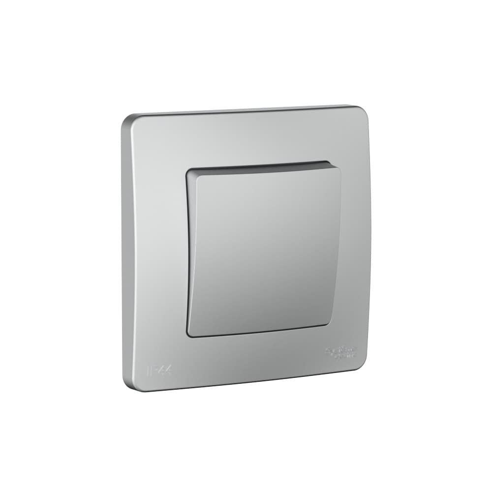 BLANCA С/У IP44 1-клавишный ПЕРЕКЛЮЧАТЕЛЬ (сх.6), 10AX, 250В, АЛЮМИНИЙ