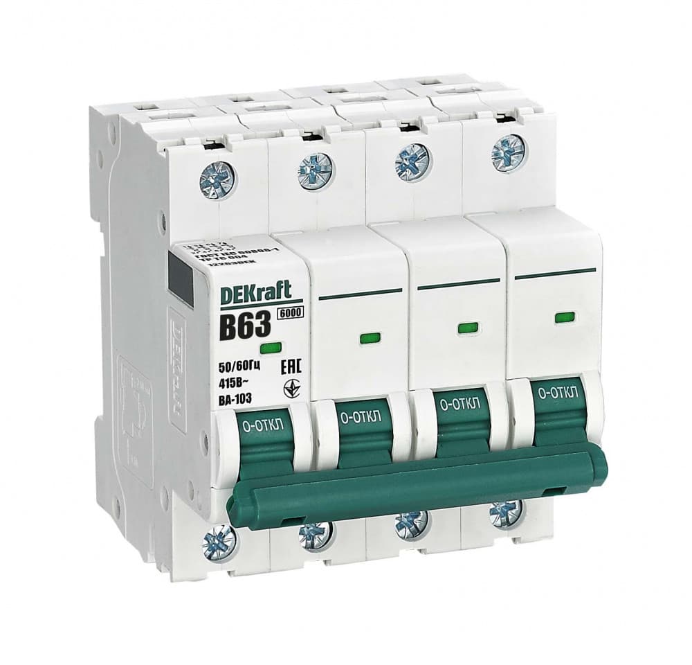 Автоматический выключатель ВА-103 4P 63А B 6кА