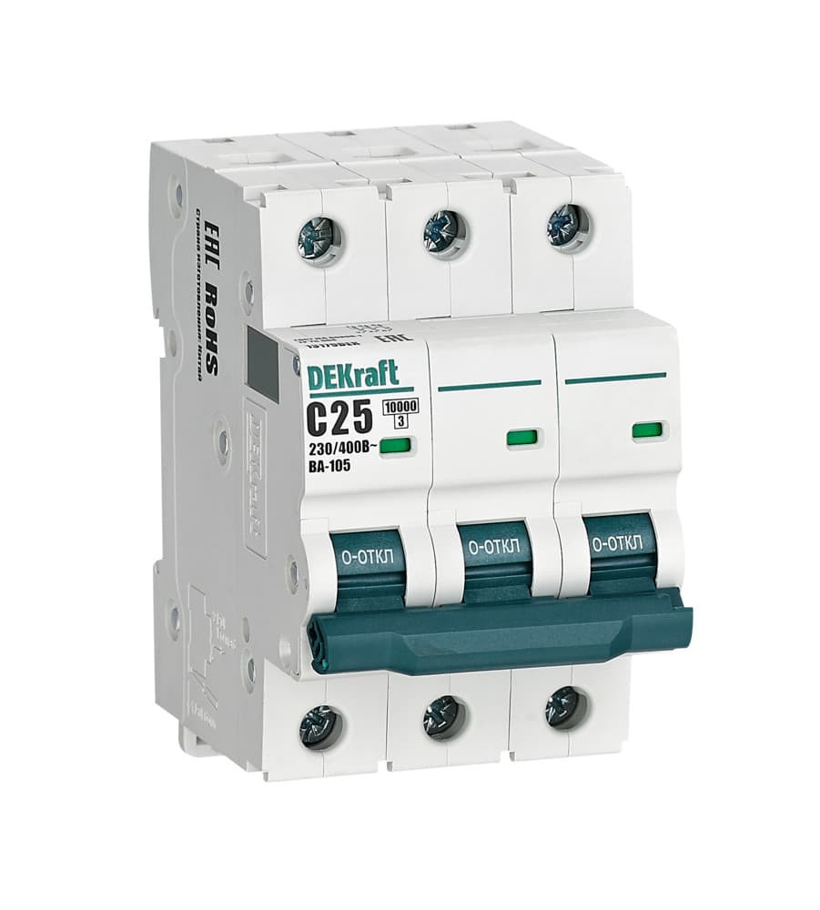 Автоматический выключатель ВА-105 3P 25А C 10кА