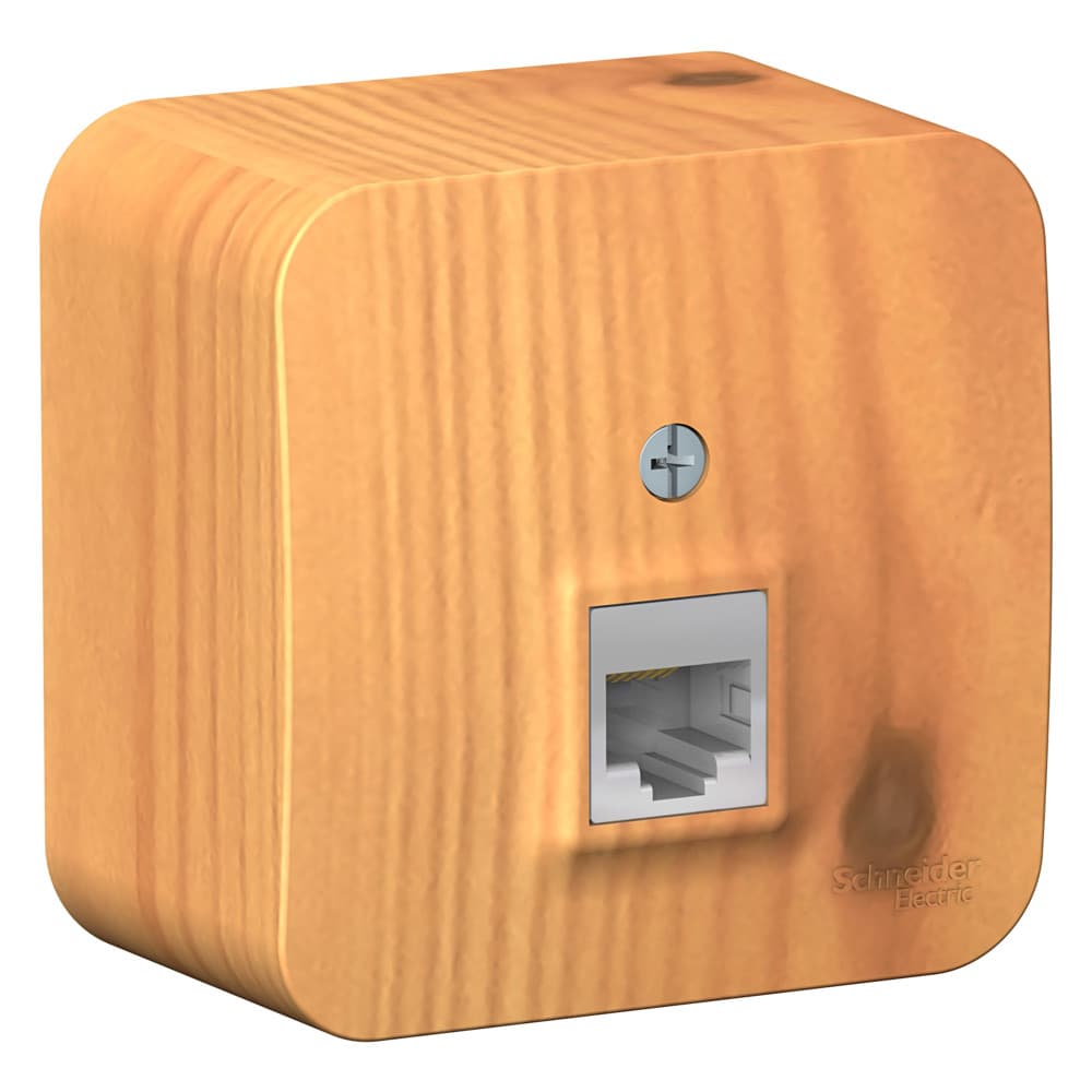 Розетка Schneider Electric BLANCA компьютерная RJ45 кат.5e О/У ЯСЕНЬ