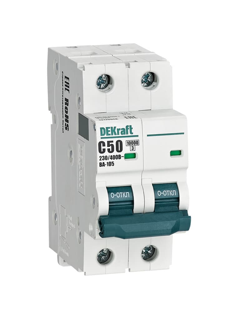 Автоматический выключатель ВА-105 2P 50А C 10кА