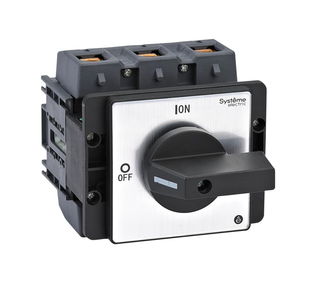 ВЫКЛЮЧАТЕЛЬ-РАЗЪЕДИНИТЕЛЬ 3P 125A IP40 С ЧЁРНОЙ РУКОЯТКОЙ НА ДВЕРЦУ 4 ВИНТАМИ