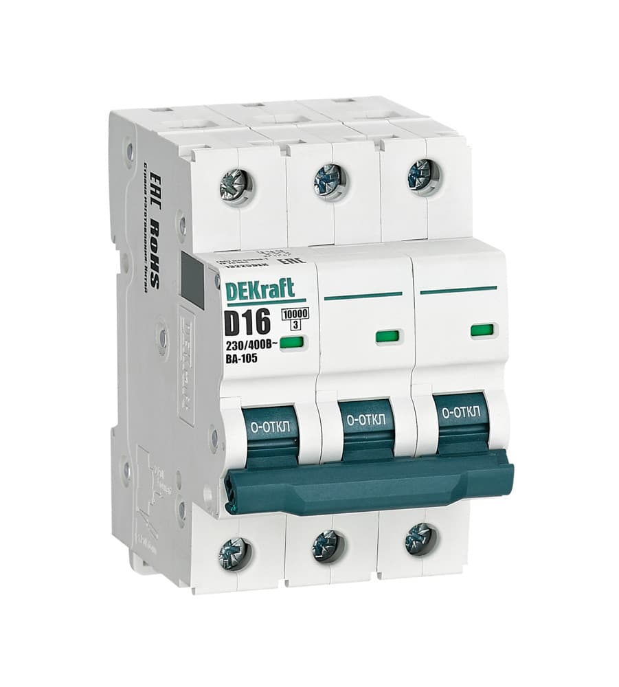 Автоматический выключатель ВА-105 3P 20А D 10кА
