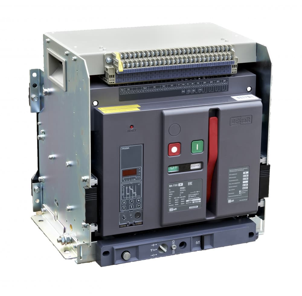 Воздушный авт. выключатель выкатной 3P 2000А 80кА расцепитель М ВА-732