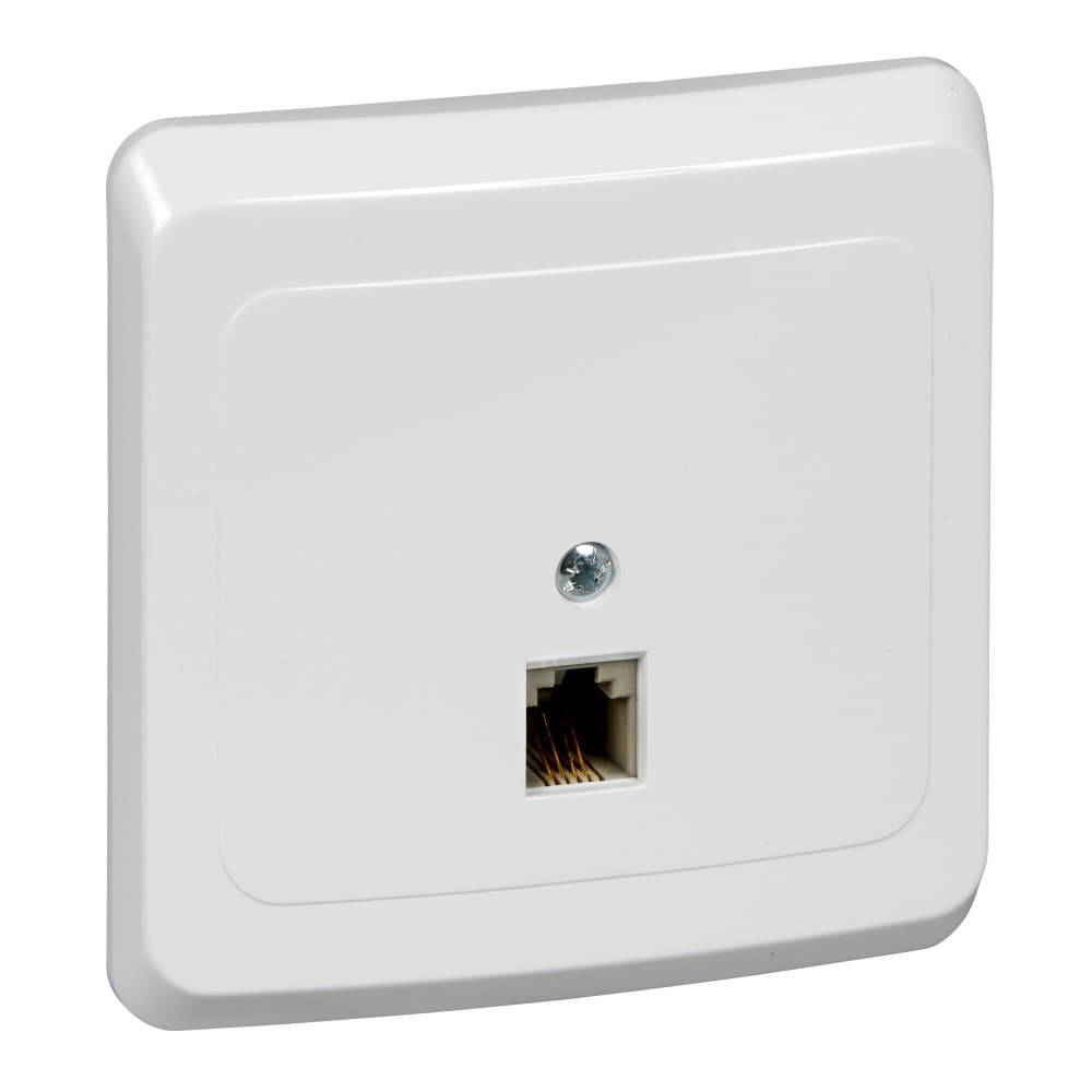 Розетка Schneider Electric ЭТЮД телефонная С/У БЕЛЫЙ