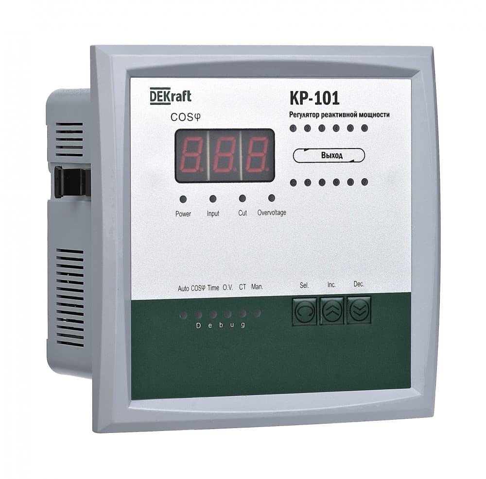 Регулятор реактивной мощности 220В, 10 ступеней, КР-101 DEKraft
