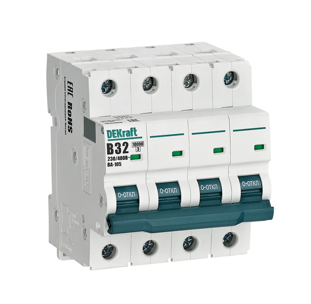 Автоматический выключатель ВА-105 4P 32А B 10кА