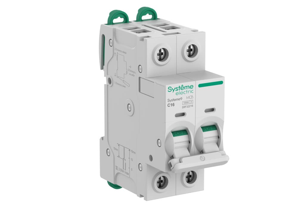 Systeme9 Автоматический выключатель (АВ) C 16A 2P 10kA 400В