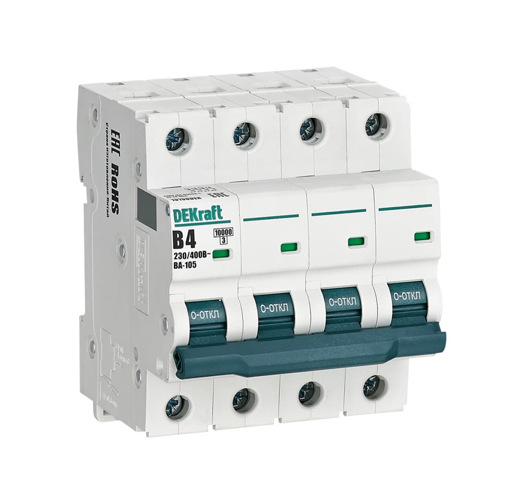 Автоматический выключатель ВА-105 4P 4А B 10кА