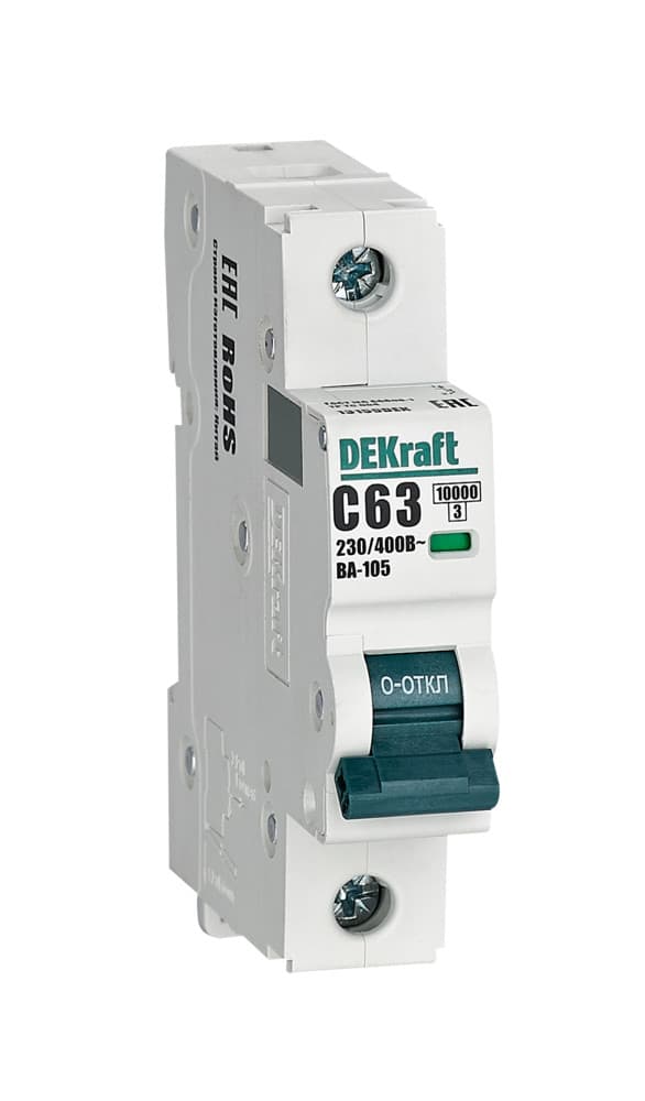 Автоматический выключатель ВА-105 1P 63А C 10кА
