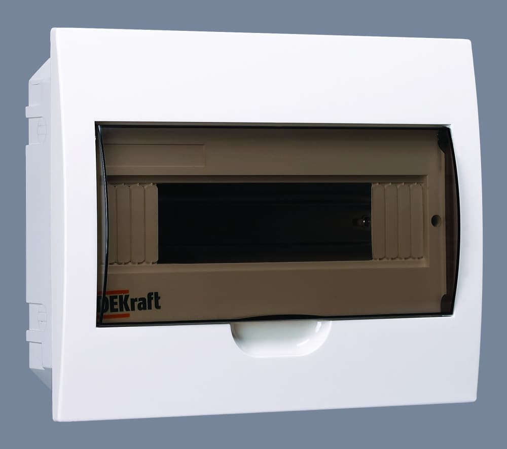 Корпус пластиковый встраиваемый прозр. дв. 1 ряд 12 модулей IP41 ЩРВ-П