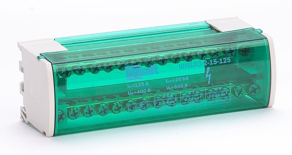 Кросс-модуль на DIN-рейку 2х15 групп, 125А ШН-103