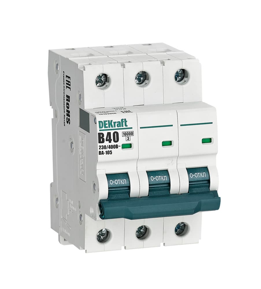 Автоматический выключатель ВА-105 3P 40А B 10кА