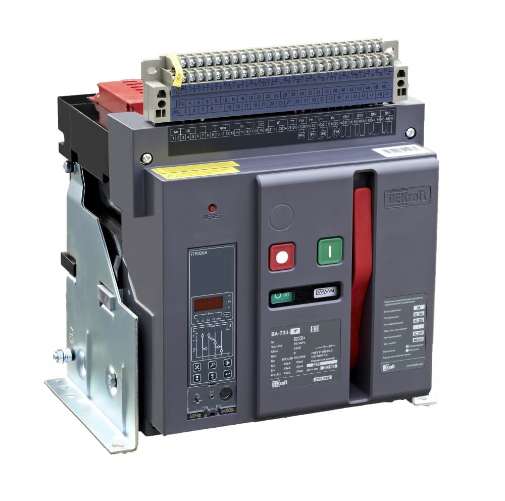 Воздушный авт. выключатель стационарный 3P 1000А 80кА расцепитель М ВА-731