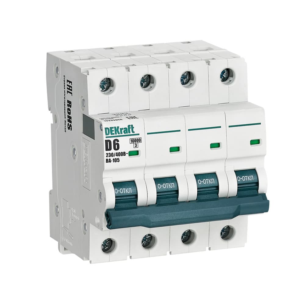 Автоматический выключатель ВА-105 4P 6А D 10кА