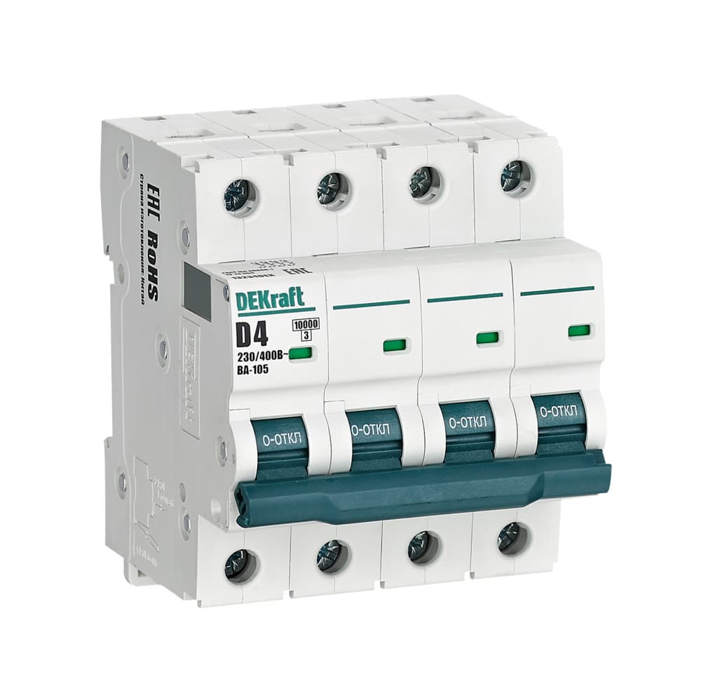 Автоматический выключатель ВА-105 4P 4А D 10кА