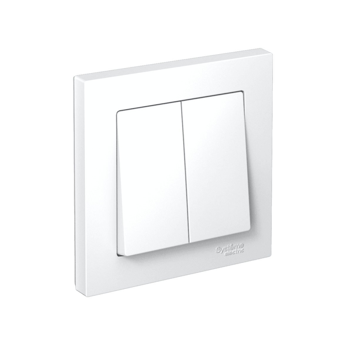 ATLASDESIGN 2-клавишный ВЫКЛЮЧАТЕЛЬ, сх.5, 10АХ, в сборе, быстрозажим. клем., БЕЛЫЙ