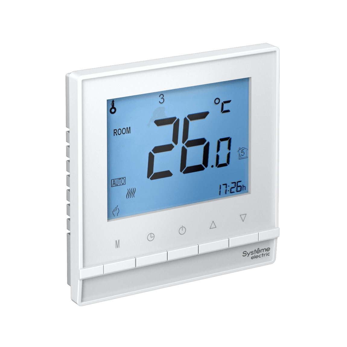 ATLASDESIGN ТЕРМОСТАТ электрон.теплого пола с датч.,от+5до+35&amp;deg;C,16A,в сб., БЕЛЫЙ