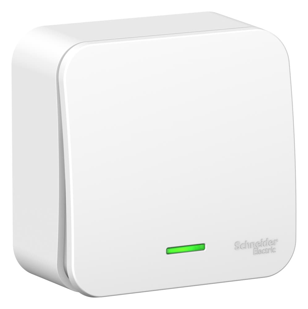 Выключатель Schneider Electric BLANCA 1-клав. с подсветкой О/У 10А/250B БЕЛЫЙ