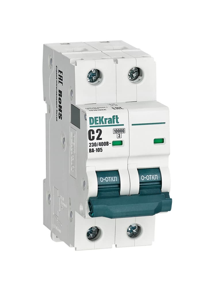 Автоматический выключатель ВА-105 2P 2А C 10кА