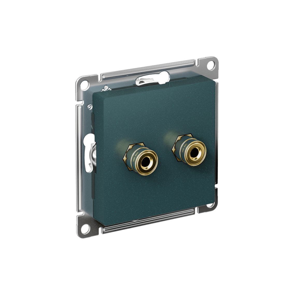 ATLASDESIGN АУДИОРОЗЕТКА двойная, ИЗУМРУД