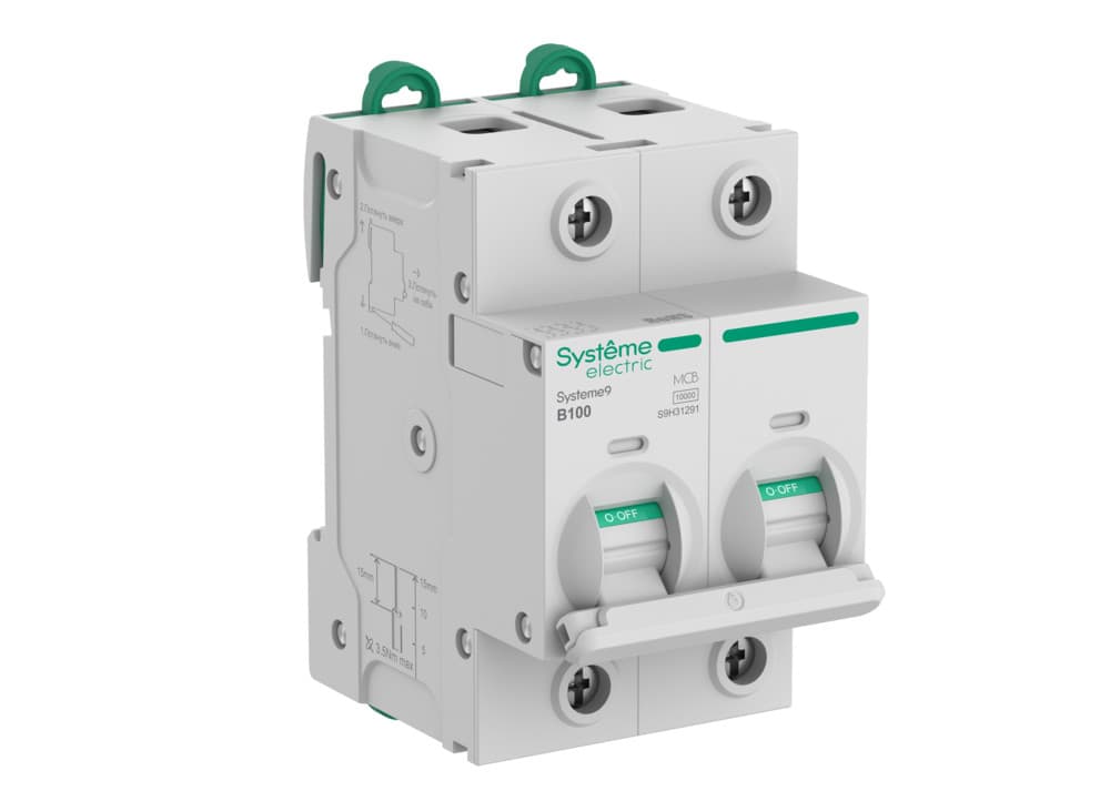 Systeme9 Автоматический выключатель (АВ) 27мм B 100A 2P 10 kA 400В