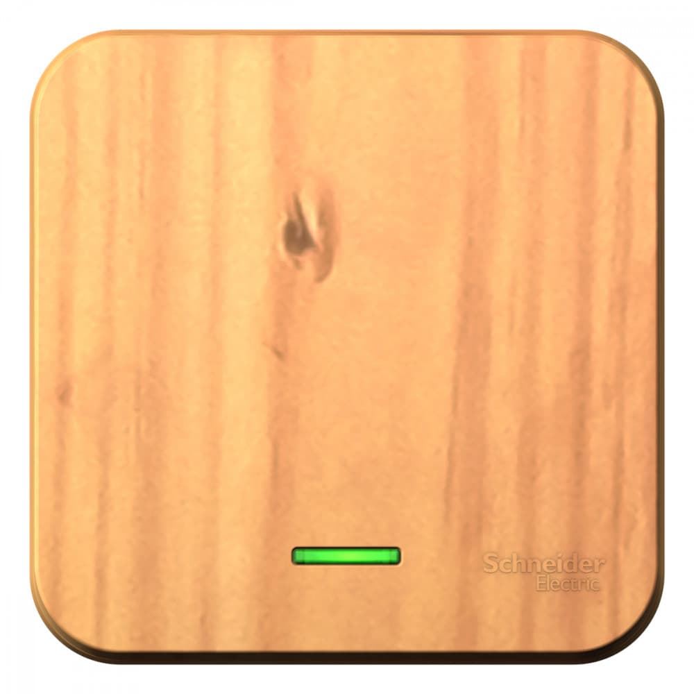 Выключатель Schneider Electric BLANCA 1-клав. с подсветкой О/У 10А/250B ЯСЕНЬ