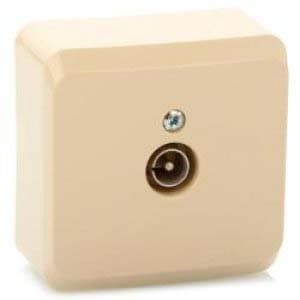 Розетка Schneider Electric ЭТЮД телевизионная О/У КРЕМОВЫЙ