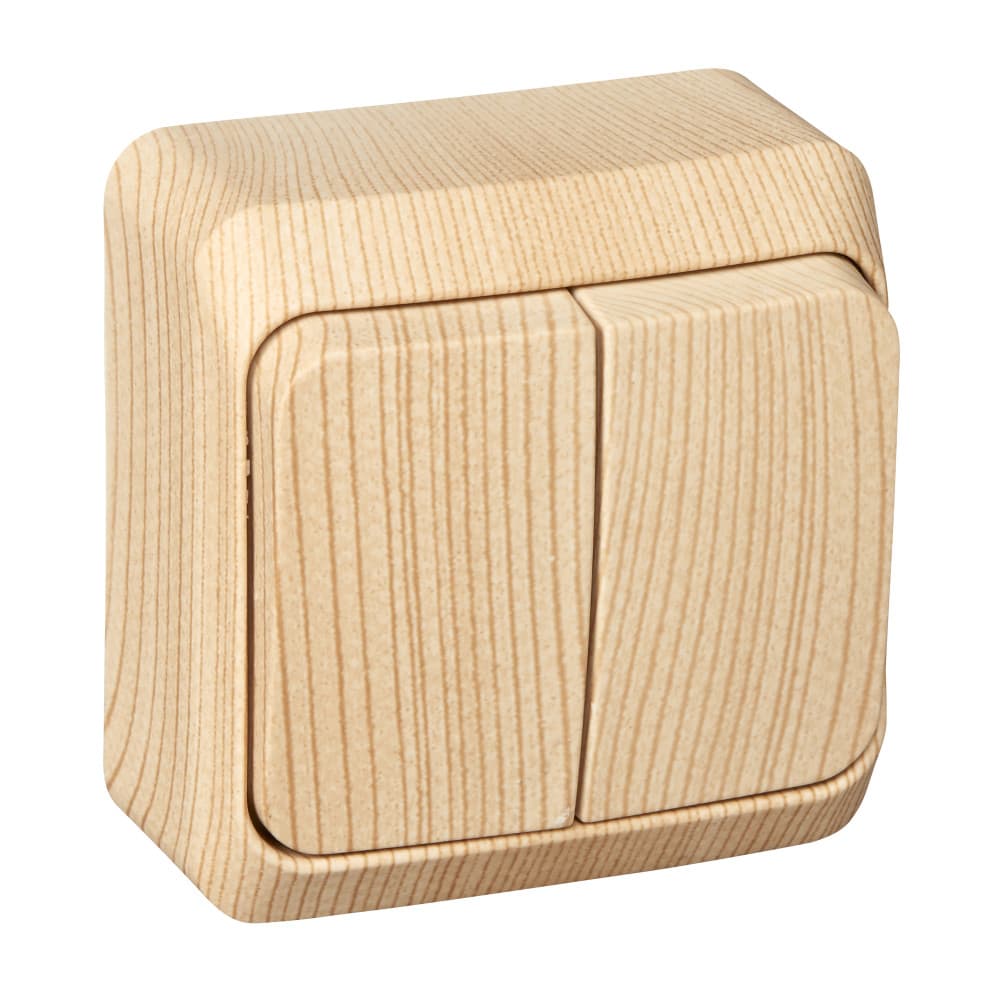 Выключатель Schneider Electric ЭТЮД 2х-клав. О/У 10АX/250B СОСНА