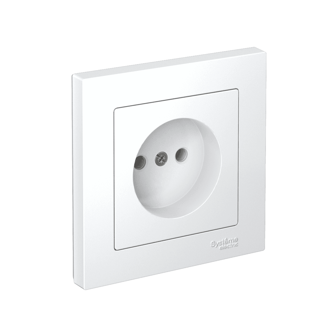 ATLASDESIGN РОЗЕТКА без заземления без шторок, 16А, в сборе, быстрозажим. клем., БЕЛЫЙ