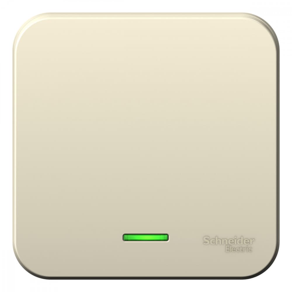 Выключатель Schneider Electric BLANCA 1-клав. с подсветкой О/У 10А/250B МОЛОЧНЫЙ