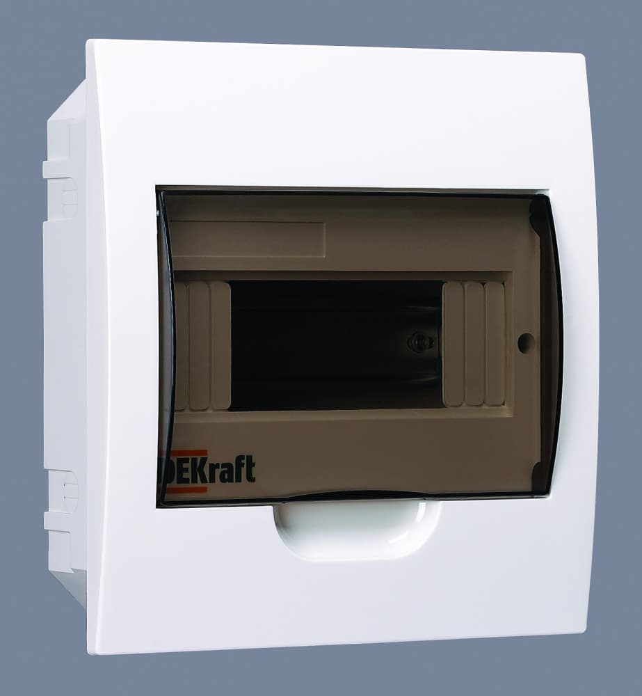 Корпус пластиковый встраиваемый прозр. дв. 1 ряд 8 модулей IP41 ЩРВ-П