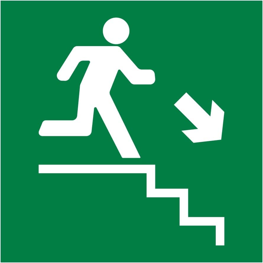 Пиктограмма 150х150 "Лестница вниз направо"