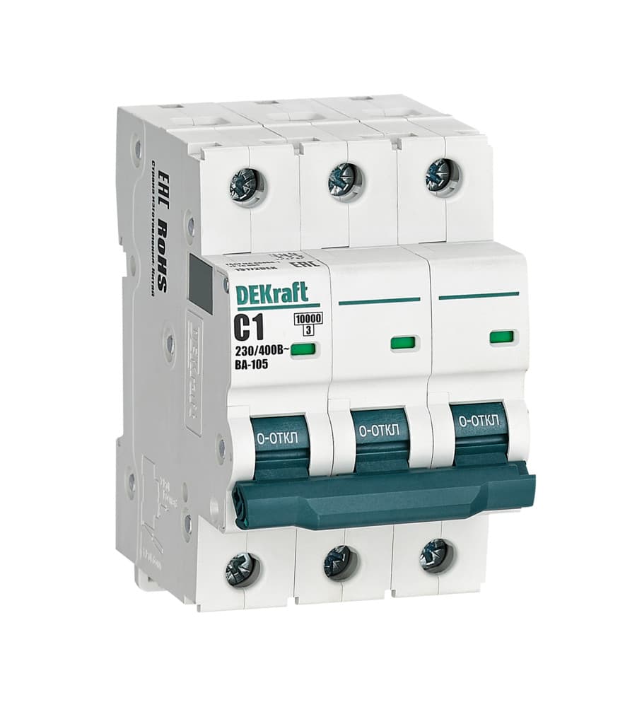 Автоматический выключатель ВА-105 3P 1А C 10кА